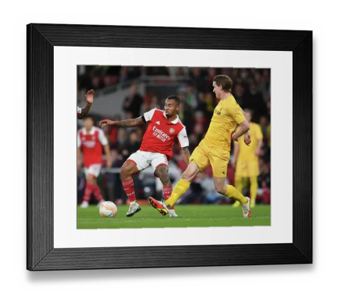 Framed Print : Gabriel Jesus in Action: Arsenal Takes on FK Bodo / Glimt in Europa League 2022-23