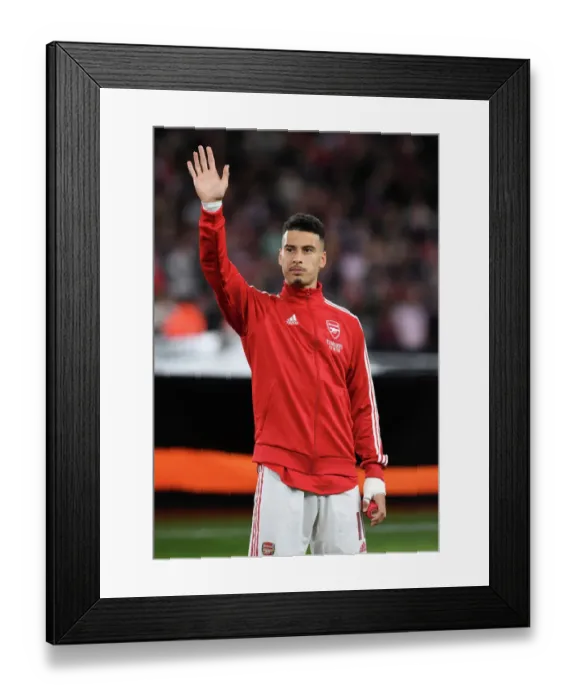 Framed Print : Arsenal's Gabriel Martinelli Prepares for Europa League Clash Against FK Bodo / Glimt