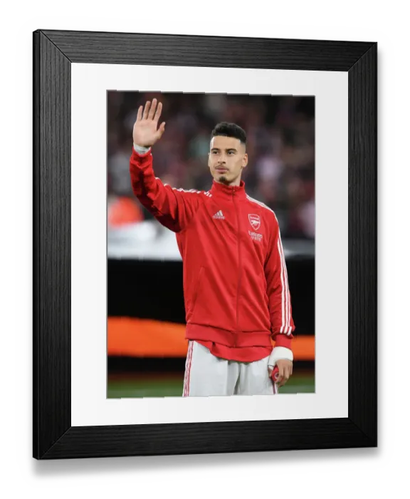 Framed Print : Arsenal's Gabriel Martinelli Readies for Arsenal FC vs. FK Bodo / Glimt - UEFA Europa League 2022-23