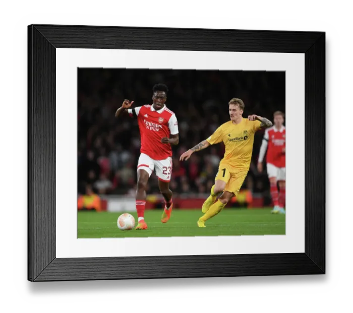 Framed Print : Arsenal vs FK Bodo / Glimt: Albert Sambi Lokonga Clashes with Runar Espejord in Europa League Group A Framed Print : Arsenal vs FK Bodo / Glimt: Albert Sambi Lokonga Clashes with Runar Espejord in Europa League Group A