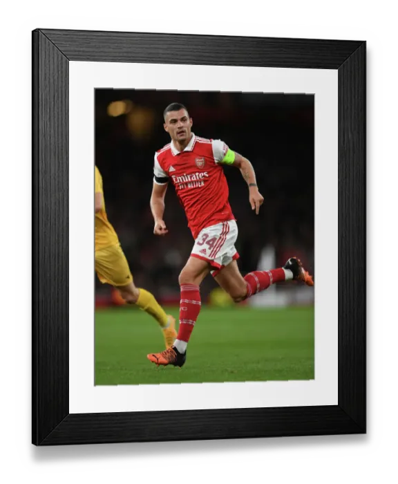 Framed Print : Granit Xhaka in Action: Arsenal Takes on FK Bodo / Glimt in Europa League 2022-23 Framed Print : Granit Xhaka in Action: Arsenal Takes on FK Bodo / Glimt in Europa League 2022-23