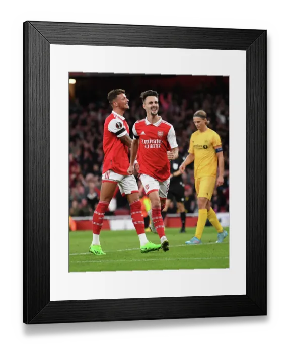 Framed Print : Arsenal's Fabio Vieira Scores Hat-Trick: Arsenal Dominates FK Bodo / Glimt in Europa League