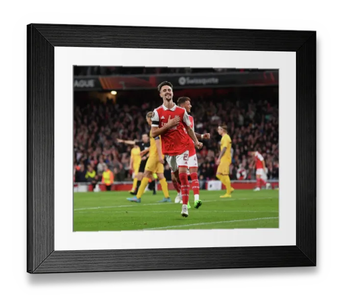 Framed Print : Arsenal's Fabio Vieira Scores Hat-trick: Arsenal Dominates FK Bodo / Glimt in Europa League Framed Print : Arsenal's Fabio Vieira Scores Hat-trick: Arsenal Dominates FK Bodo / Glimt in Europa League