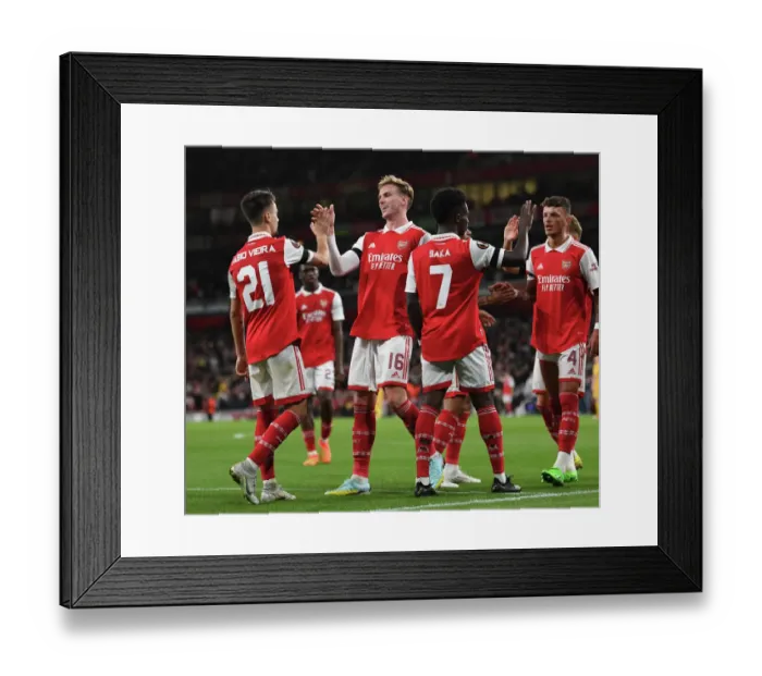 Framed Print : Arsenal's Fabio Vieira Scores Hat-trick: Arsenal Dominates FK Bodo / Glimt in Europa League Framed Print : Arsenal's Fabio Vieira Scores Hat-trick: Arsenal Dominates FK Bodo / Glimt in Europa League