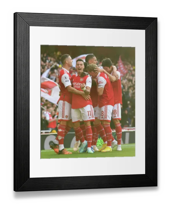 Framed Print : Martinelli's Stunner: Arsenal's First Goal vs. Liverpool (2022-23)