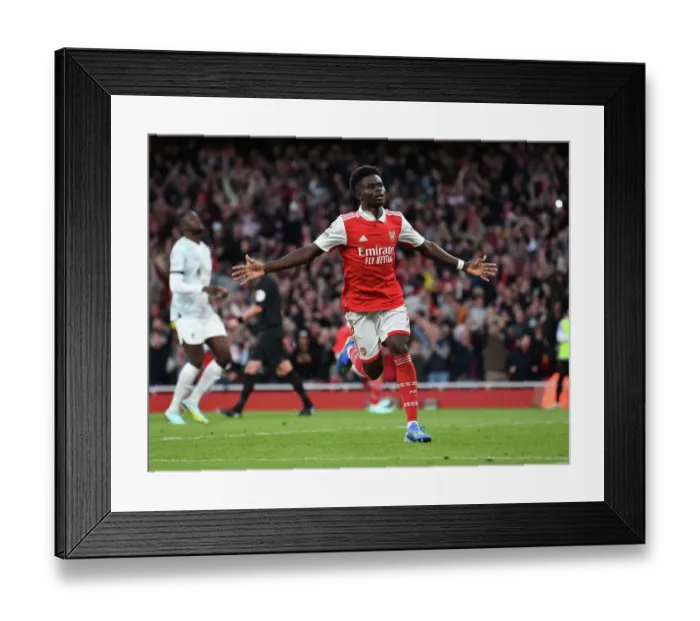 Framed Print : Arsenal's Bukayo Saka Scores Third Goal: Arsenal FC 3- Liverpool FC, Premier League 2022-23 Framed Print : Arsenal's Bukayo Saka Scores Third Goal: Arsenal FC 3- Liverpool FC, Premier League 2022-23