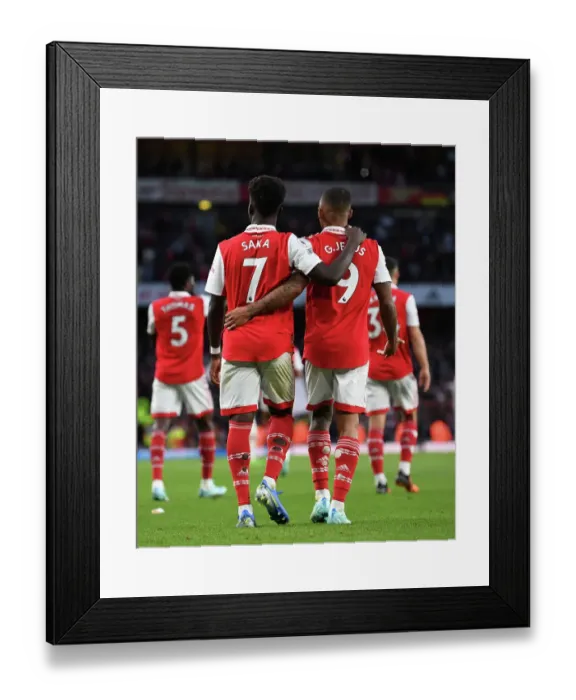 Framed Print : Arsenal's Bukayo Saka Scores Third Goal Against Liverpool in 2022-23 Premier League