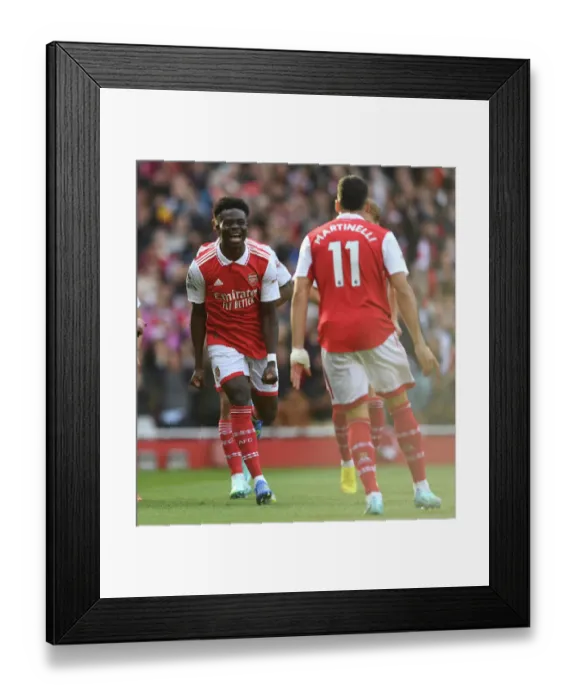 Framed Print : Arsenal's Martinelli Scores First Goal in Arsenal v Liverpool Thriller (2022-23)