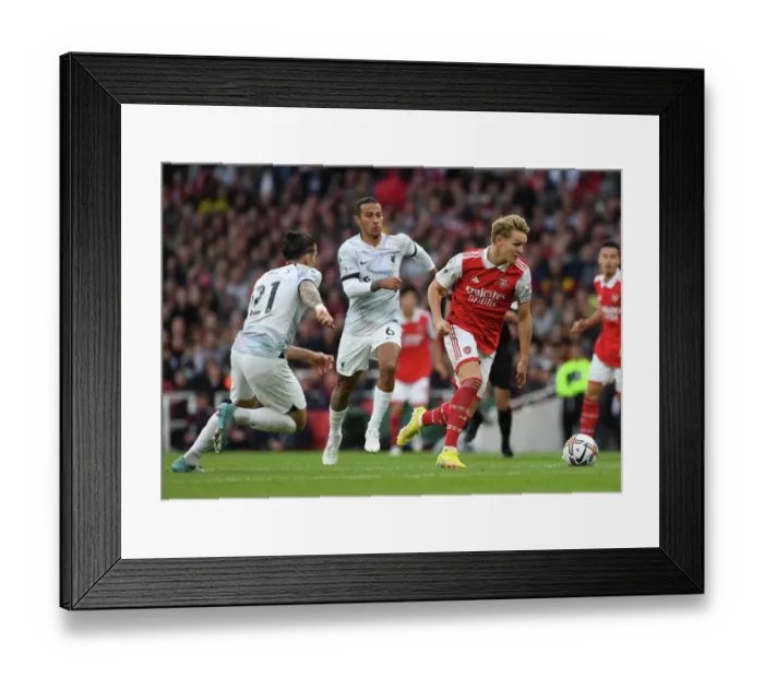 Framed Print : Martin Odegaard in Action: Arsenal vs. Liverpool, 2022-23 Premier League - Emirates Stadium Framed Print : Martin Odegaard in Action: Arsenal vs. Liverpool, 2022-23 Premier League - Emirates Stadium