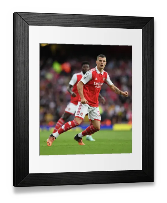 Framed Print : Xhaka vs. Liverpool: Battle at the Emirates - Arsenal vs. Liverpool, 2022-23 Premier League