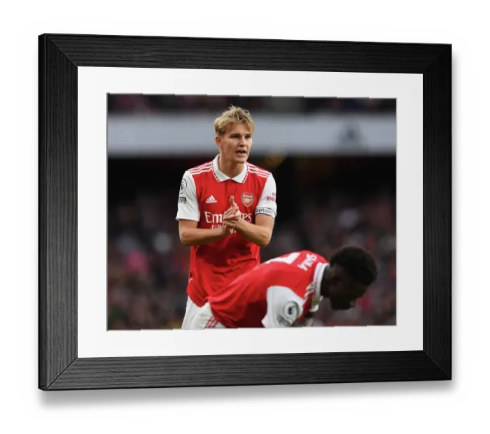 Framed Print : Martin Odegaard in Action: Arsenal vs. Liverpool, 2022-23 Premier League - Emirates Stadium Framed Print : Martin Odegaard in Action: Arsenal vs. Liverpool, 2022-23 Premier League - Emirates Stadium