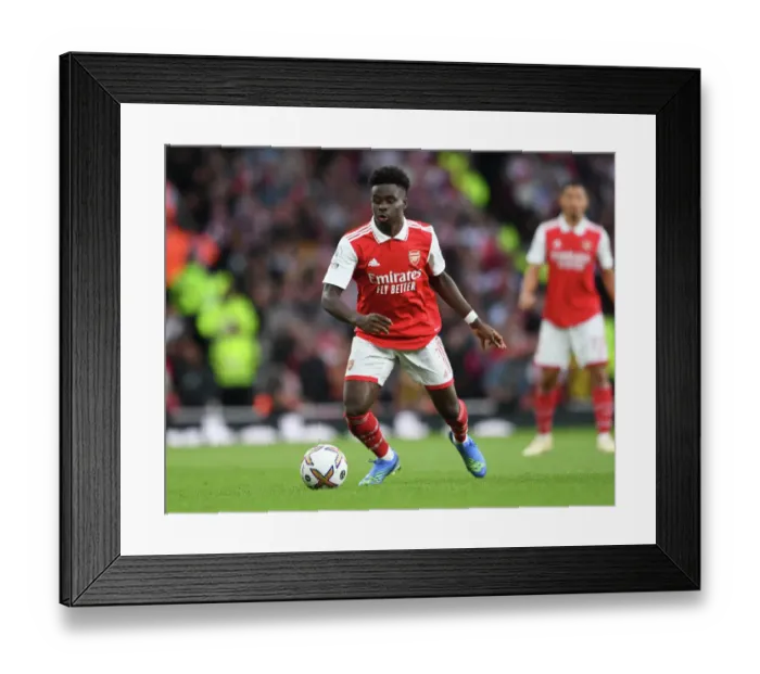 Framed Print : Bukayo Saka in Action: Arsenal vs. Liverpool, 2022-23 Premier League
