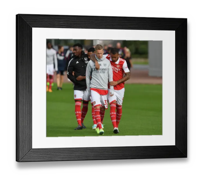 Framed Print : Arsenal First Team 2022-23: Zinchenko and Jesus in Unison