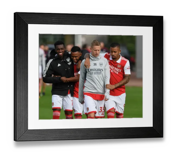 Framed Print : Arsenal 2022-23 First Team: Zinchenko and Jesus Unveiled