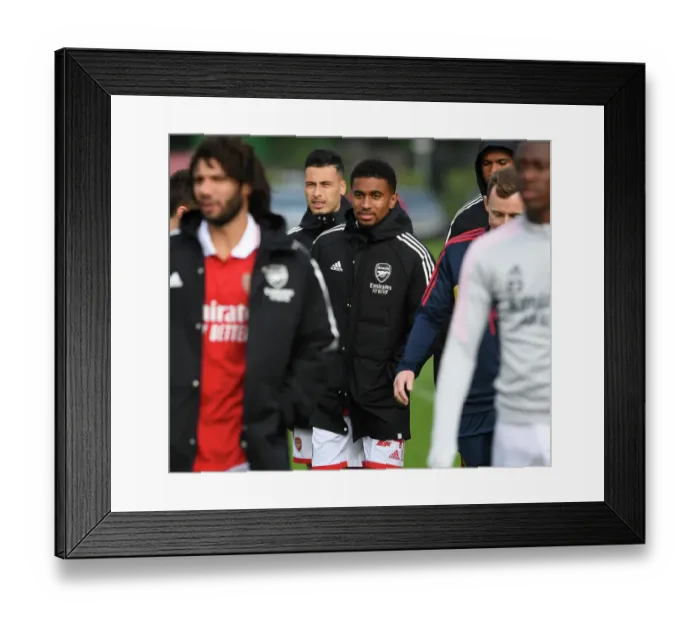 Framed Print : Arsenal First Team Squad 2022-23: Reiss Nelson Leading the Charge