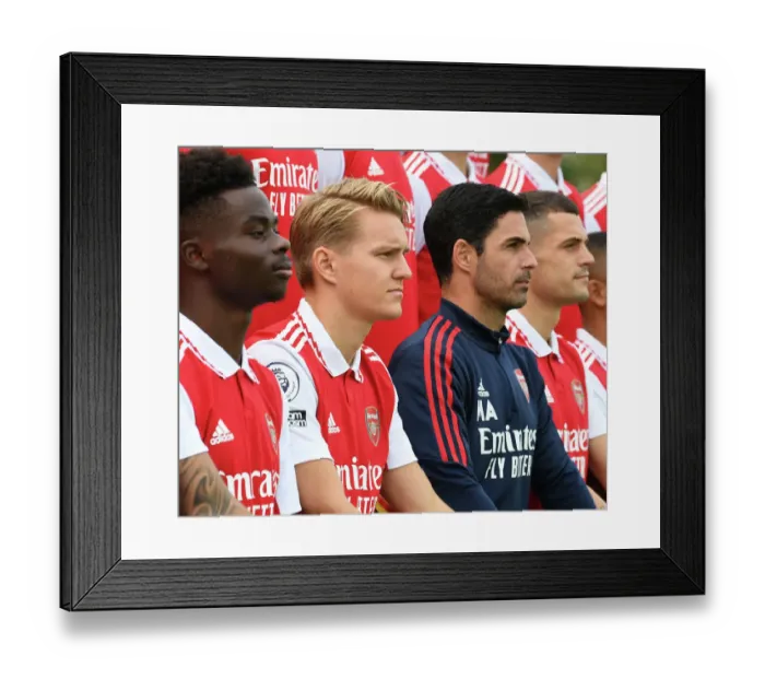 Framed Print : Arsenal FC 2022-23: Martin Odegaard Leads the First Team