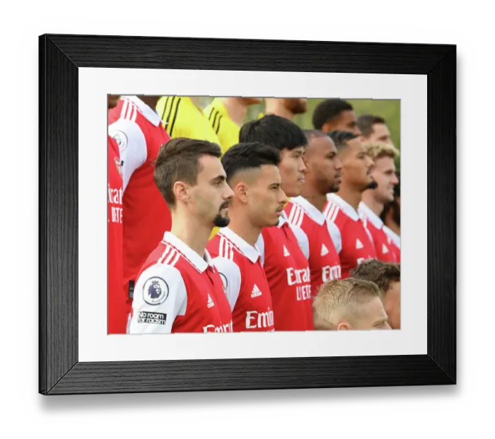 Framed Print : Arsenal First Team Squad 2022-23: Fabio Vieira Shines in Team Photo