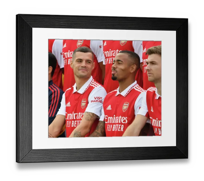 Framed Print : Arsenal 2022-23 First Team: Xhaka and Jesus Framed Print : Arsenal 2022-23 First Team: Xhaka and Jesus
