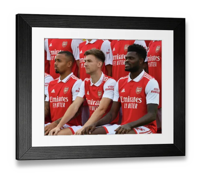 Framed Print : Arsenal First Team Squad 2022-23: Kieran Tierney Taking the Lead