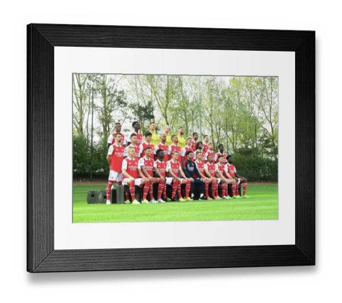 Framed Print : Arsenal First Team Squad 2022 / 23: United in Action Framed Print : Arsenal First Team Squad 2022 / 23: United in Action