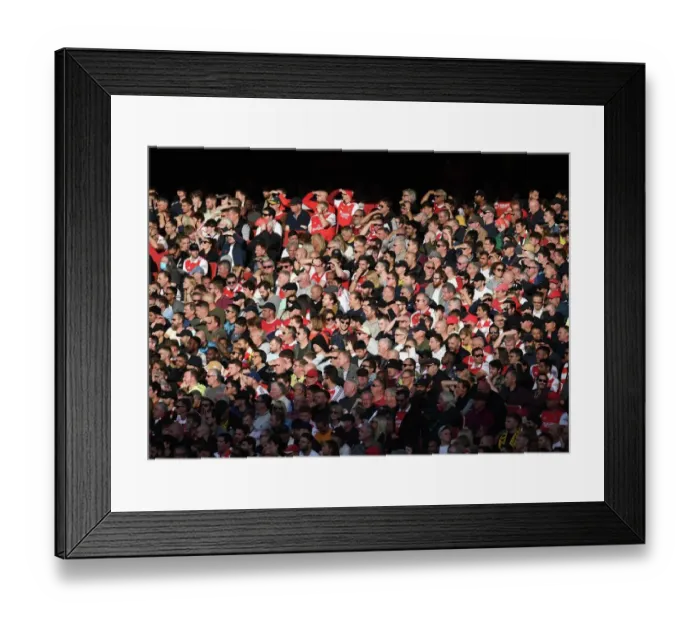 Framed Print : Arsenal vs. Liverpool: Passionate Fan Showdown - Premier League 2022-23