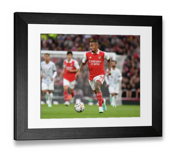 Framed Print : Gabriel Jesus in Action: Arsenal vs Liverpool, 2022-23 Premier League, Emirates Stadium