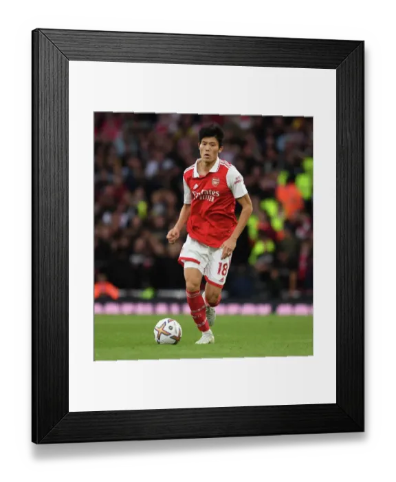 Framed Print : Arsenal's Tomiyasu Makes Emirates Debut Against Liverpool in 2022-23 Season