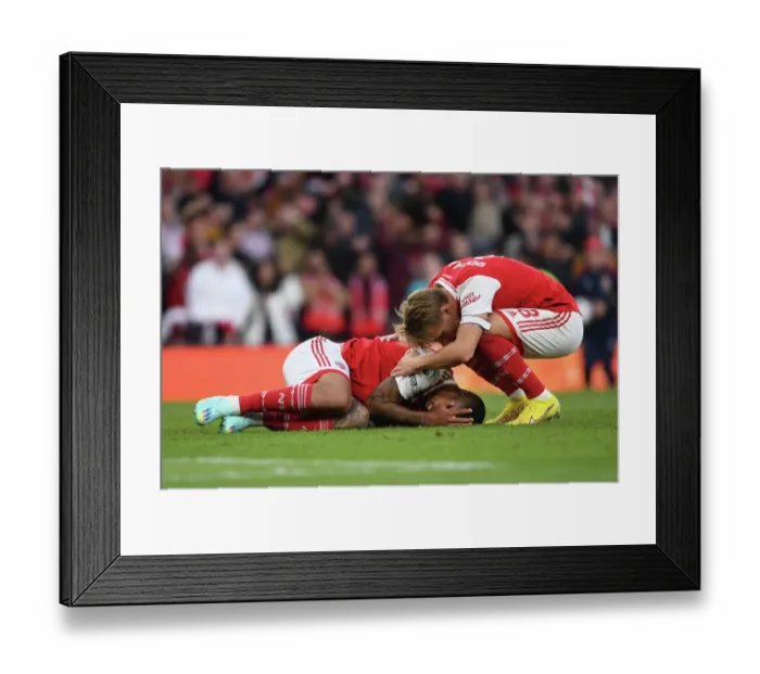 Framed Print : Arsenal's Martin Odegaard Tends to Injured Gabriel Jesus vs. Liverpool (2022-23) Framed Print : Arsenal's Martin Odegaard Tends to Injured Gabriel Jesus vs. Liverpool (2022-23)