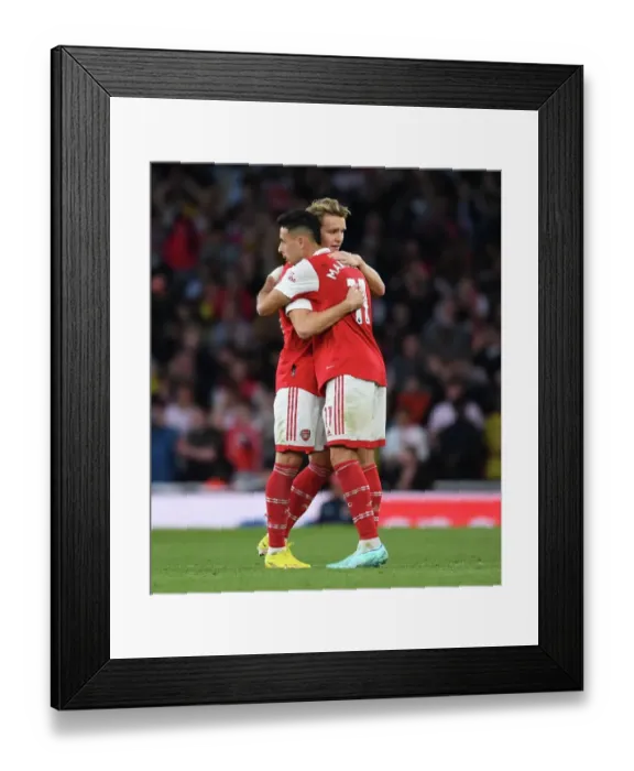 Framed Print : Arsenal's Martin Odegaard and Gabriel Martinelli in Action: A Premier League Rivalry - Arsenal vs. Liverpool (2022-23) Framed Print : Arsenal's Martin Odegaard and Gabriel Martinelli in Action: A Premier League Rivalry - Arsenal vs. Liverpool (2022-23)