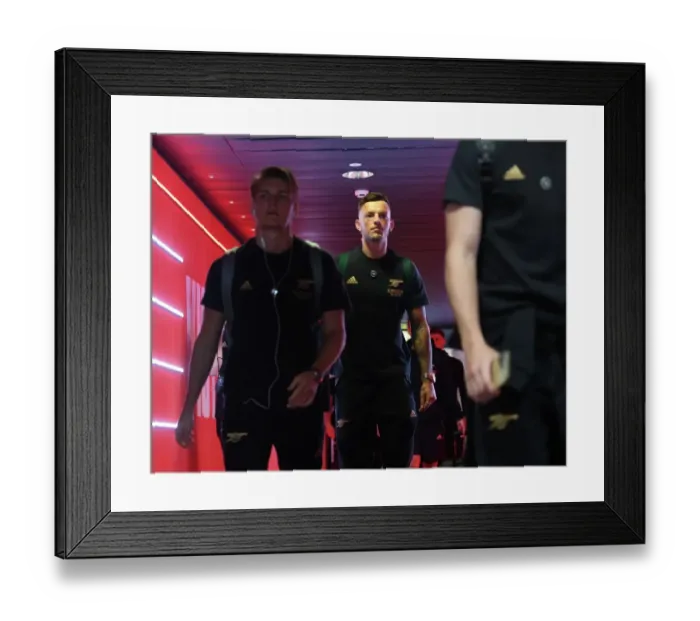 Framed Print : Arsenal's Ben White Gears Up for Arsenal vs. Liverpool Showdown in Premier League 2022-23