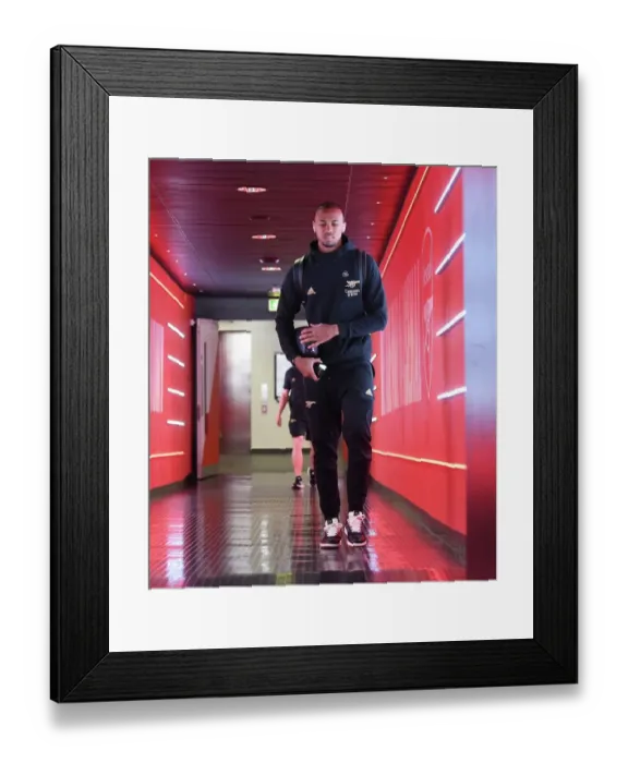 Framed Print : Arsenal's Gabriel Faces Liverpool in the Premier League Showdown at Emirates Stadium
