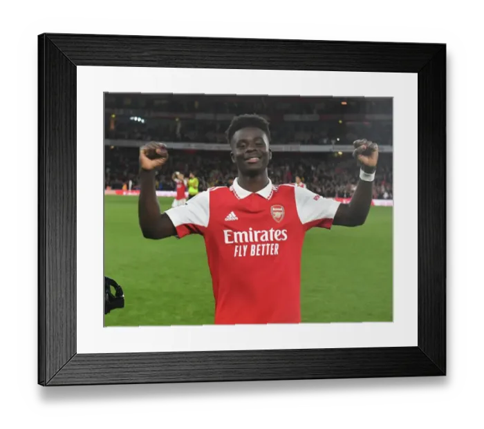Framed Print : Arsenal's Bukayo Saka: Post-Match Moment at Emirates Stadium (Arsenal vs Liverpool, 2022-23) Framed Print : Arsenal's Bukayo Saka: Post-Match Moment at Emirates Stadium (Arsenal vs Liverpool, 2022-23)