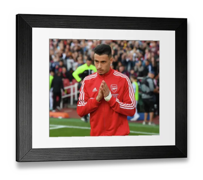 Framed Print : Arsenal's Rising Star: Gabriel Martinelli Gears Up for Arsenal vs. Liverpool (2022-23)