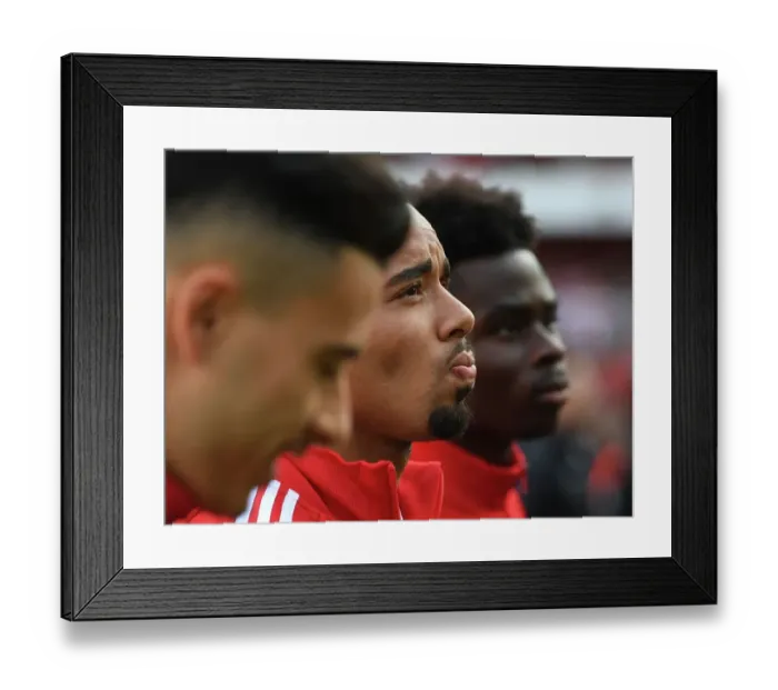 Framed Print : Gabriel Jesus: Arsenal's Focus Against Liverpool in 2022-23 Premier League Showdown
