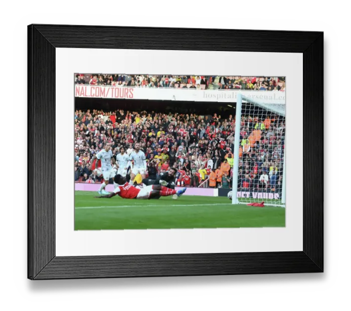 Framed Print : Saka Scores the Second: Arsenal vs. Liverpool, Premier League 2022-23