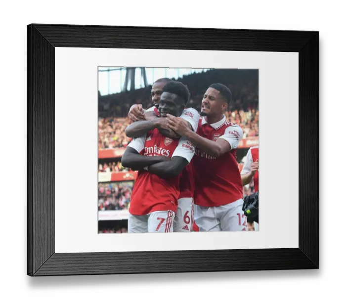 Framed Print : Arsenal's Bukayo Saka Scores Brace: Arsenal FC 2- Liverpool FC - Premier League 2022-23