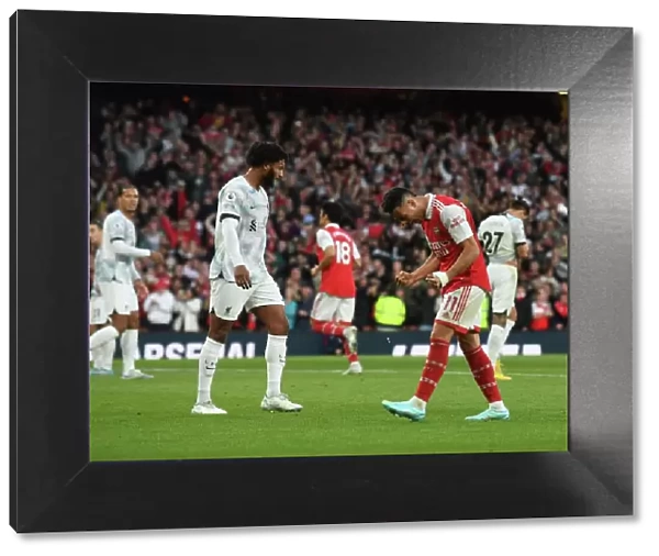 Arsenal's Unforgettable Triumph: Martinelli and Saka's Epic Goal Celebration vs. Liverpool (2022-23)