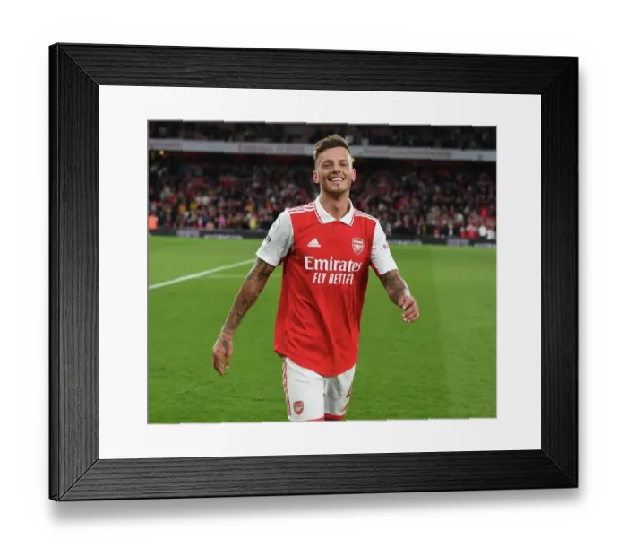 Framed Print : Arsenal's Ben White Reacts After Intense Arsenal v Liverpool Clash (2022-23) Framed Print : Arsenal's Ben White Reacts After Intense Arsenal v Liverpool Clash (2022-23)