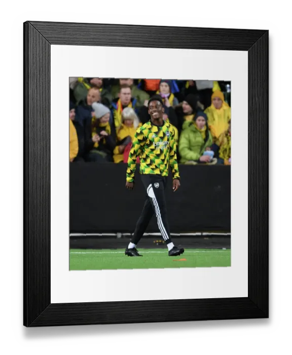 Framed Print : Arsenal's Khayon Edwards Prepares for Europa League Clash against Bodø / Glimt Framed Print : Arsenal's Khayon Edwards Prepares for Europa League Clash against Bodø / Glimt