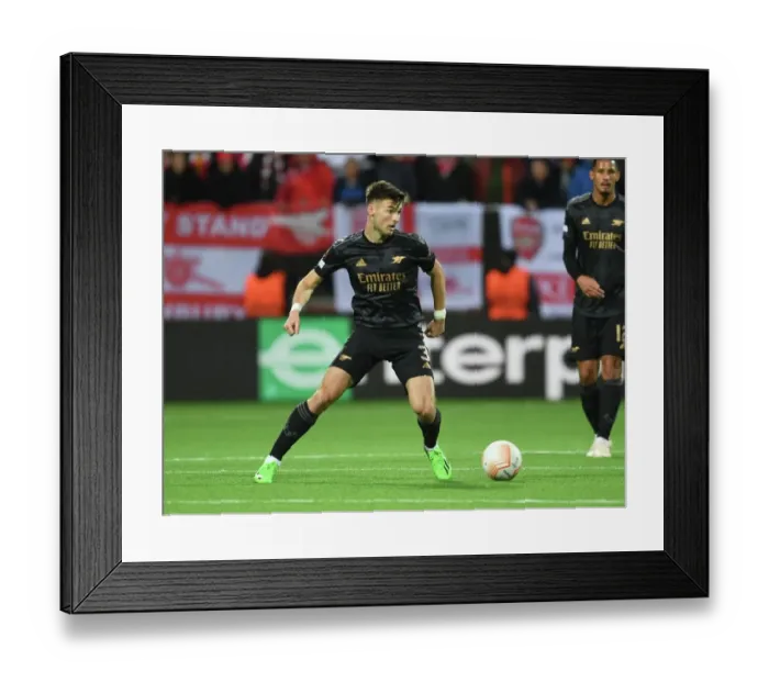 Framed Print : Arsenal's Kieran Tierney in UEFA Europa League Action against Bodø / Glimt Framed Print : Arsenal's Kieran Tierney in UEFA Europa League Action against Bodø / Glimt
