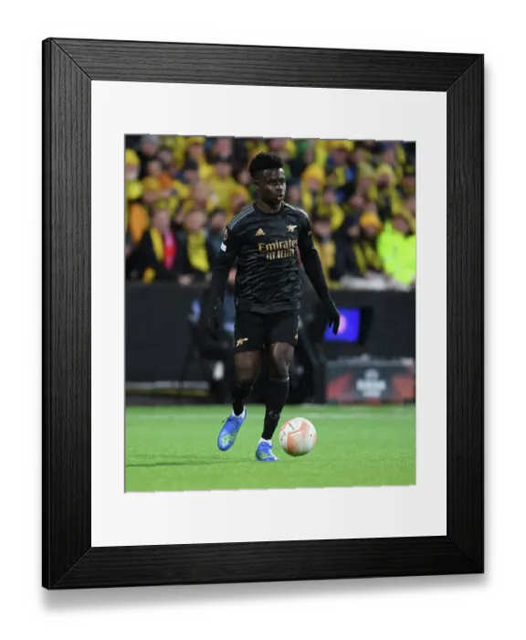 Framed Print : Bukayo Saka in Action: Arsenal vs. Bodø / Glimt, UEFA Europa League 2022-23