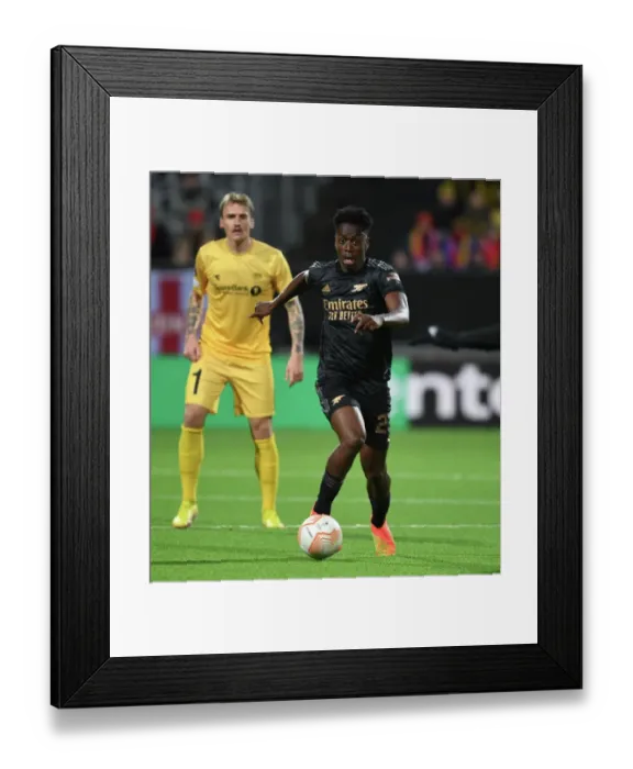 Framed Print : Arsenal's Sambi in Action: Europa League Battle against Bodø / Glimt, Norway, 2022 Framed Print : Arsenal's Sambi in Action: Europa League Battle against Bodø / Glimt, Norway, 2022