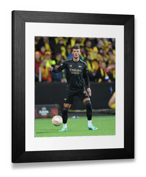 Framed Print : Ben White's Standout Performance: Arsenal Triumphs Over Bodø / Glimt in Europa League Framed Print : Ben White's Standout Performance: Arsenal Triumphs Over Bodø / Glimt in Europa League