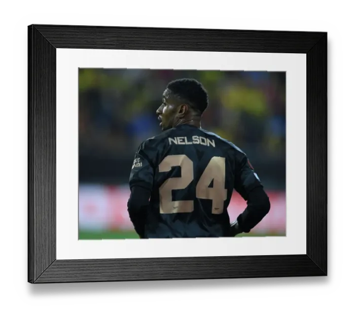 Framed Print : Arsenal's Nelson Shines in Europa League Clash against Bodø / Glimt (2022-23)