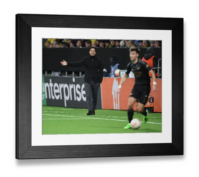 Framed Print : Mikel Arteta Leads Arsenal in Europa League Battle against Bodø / Glimt, Norway (October 2022)