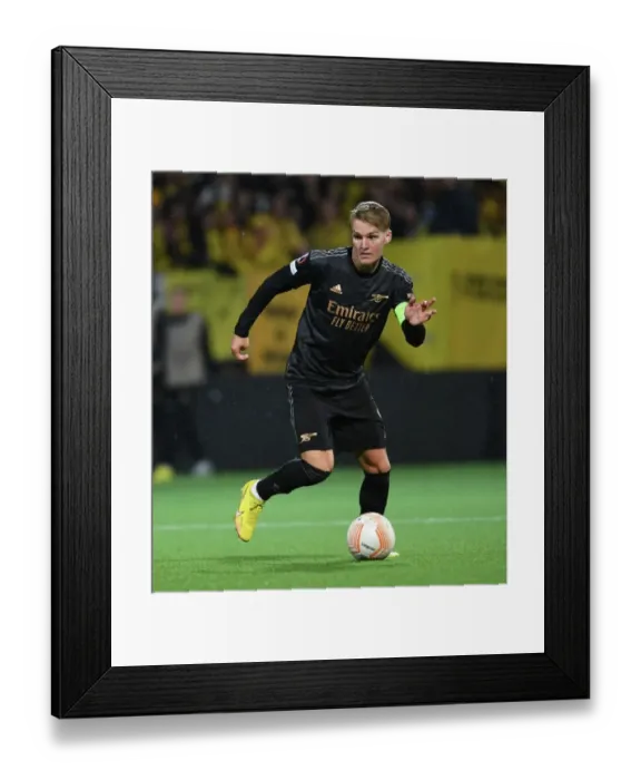 Framed Print : Martin Odegaard: Arsenal's Radiant Norwegian Star Dazzles in Europa League Battle against Bodø / Glimt