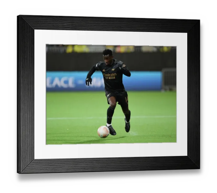 Framed Print : Arsenal's Eddie Nketiah in Action against Bodø / Glimt in UEFA Europa League Group A Framed Print : Arsenal's Eddie Nketiah in Action against Bodø / Glimt in UEFA Europa League Group A