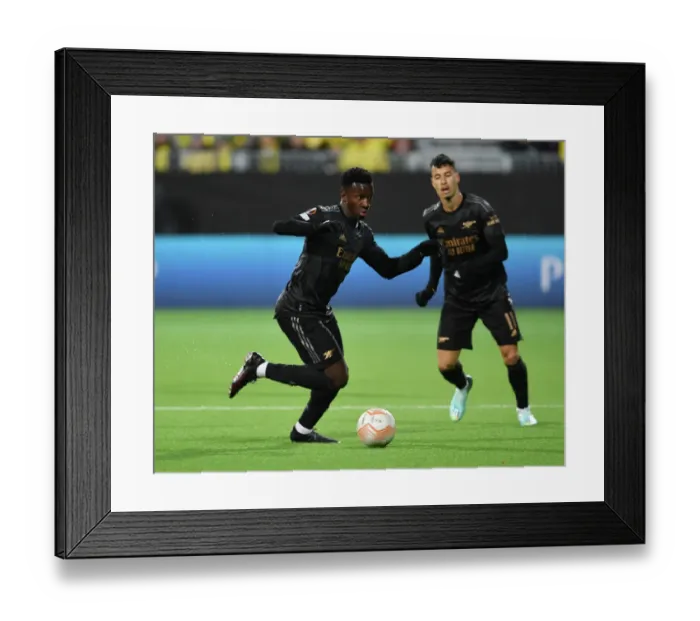 Framed Print : Arsenal's Eddie Nketiah in Action: Europa League Clash against Bodø / Glimt, Norway (October 2022) Framed Print : Arsenal's Eddie Nketiah in Action: Europa League Clash against Bodø / Glimt, Norway (October 2022)