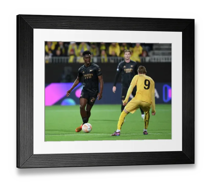 Framed Print : Arsenal's Sambi in Action: Europa League Showdown against Bodø / Glimt (October 2022) Framed Print : Arsenal's Sambi in Action: Europa League Showdown against Bodø / Glimt (October 2022)
