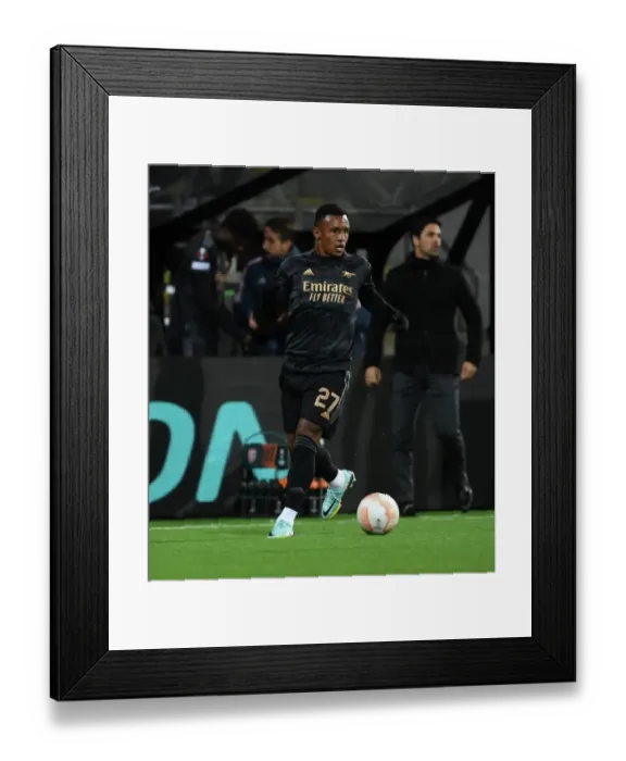 Framed Print : Arsenal's Marquinhos in Action against Bodø / Glimt in UEFA Europa League Group A